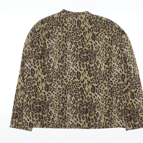 Marks and Spencer Women’s Brown Leopard Print Jumper Size 14