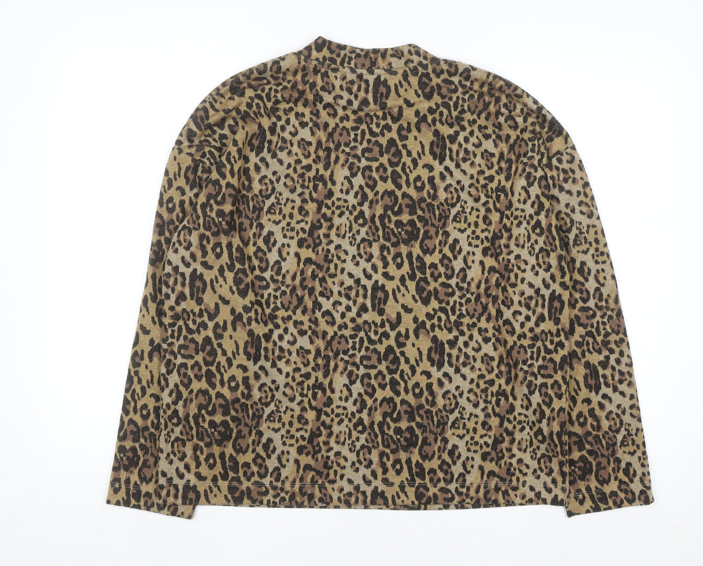 Marks and Spencer Women’s Brown Leopard Print Jumper Size 14