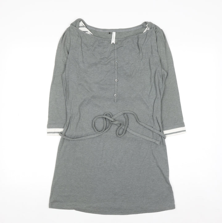 Marks and Spencer Women's Grey Belted Jersey Shirt Dress Size 12