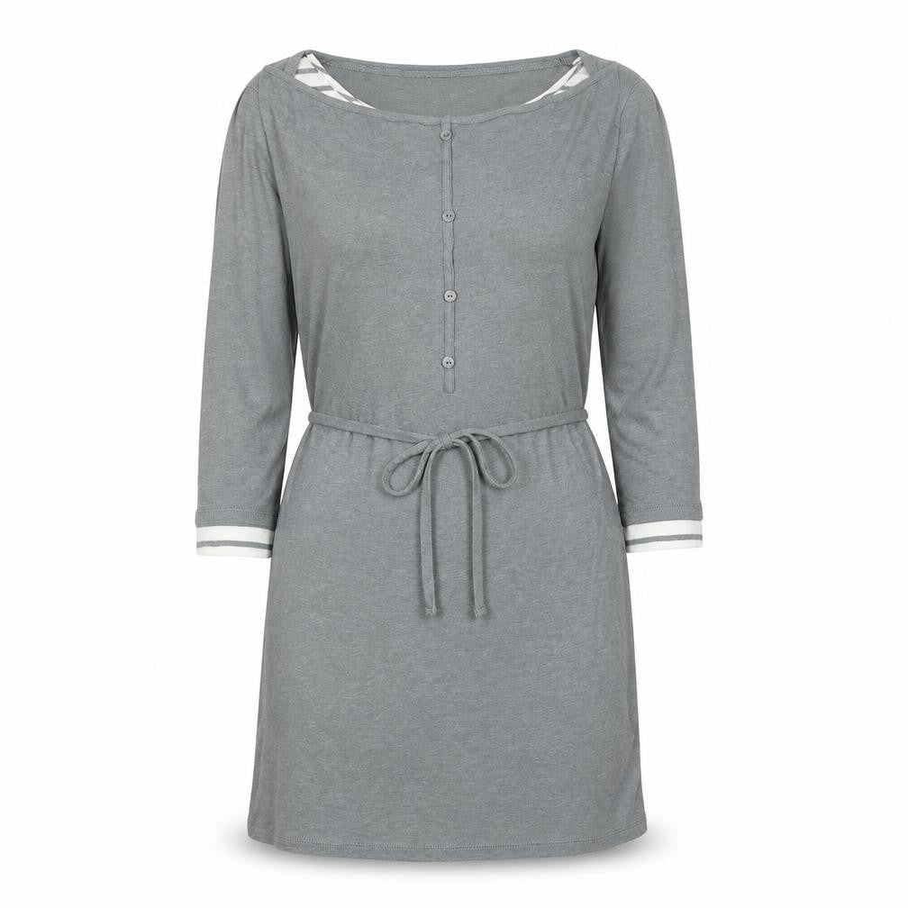 Marks and Spencer Women's Grey Belted Jersey Shirt Dress Size 12