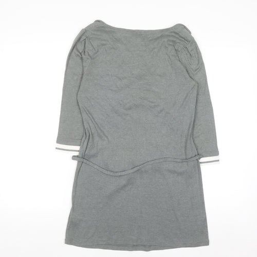 Marks and Spencer Women's Grey Belted Jersey Shirt Dress Size 12