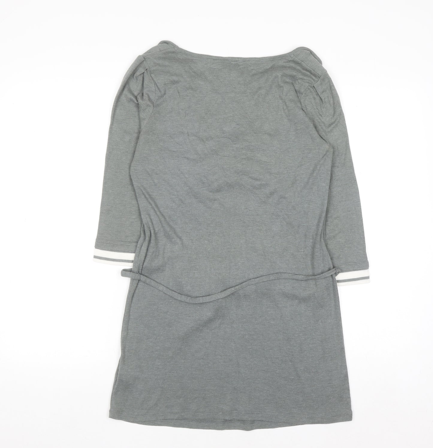 Marks and Spencer Women's Grey Belted Jersey Shirt Dress Size 12