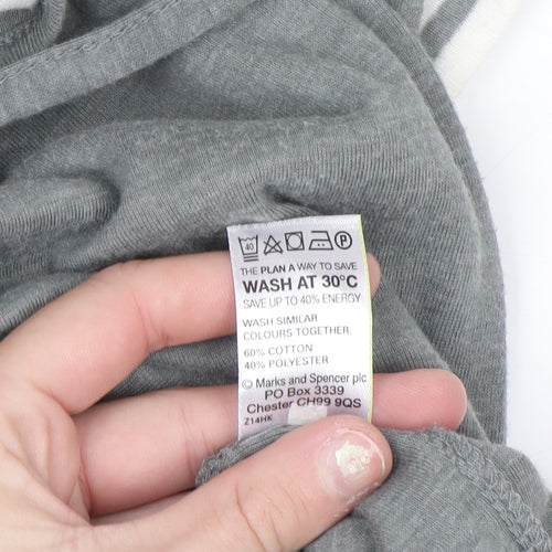 Marks and Spencer Women's Grey Belted Jersey Shirt Dress Size 12