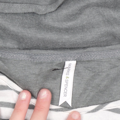 Marks and Spencer Women's Grey Belted Jersey Shirt Dress Size 12