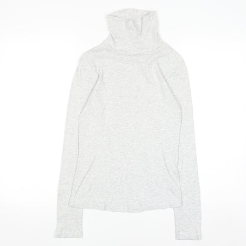 River Island Womens Grey Roll Neck Slim Fit Long Sleeve Jumper Size 12