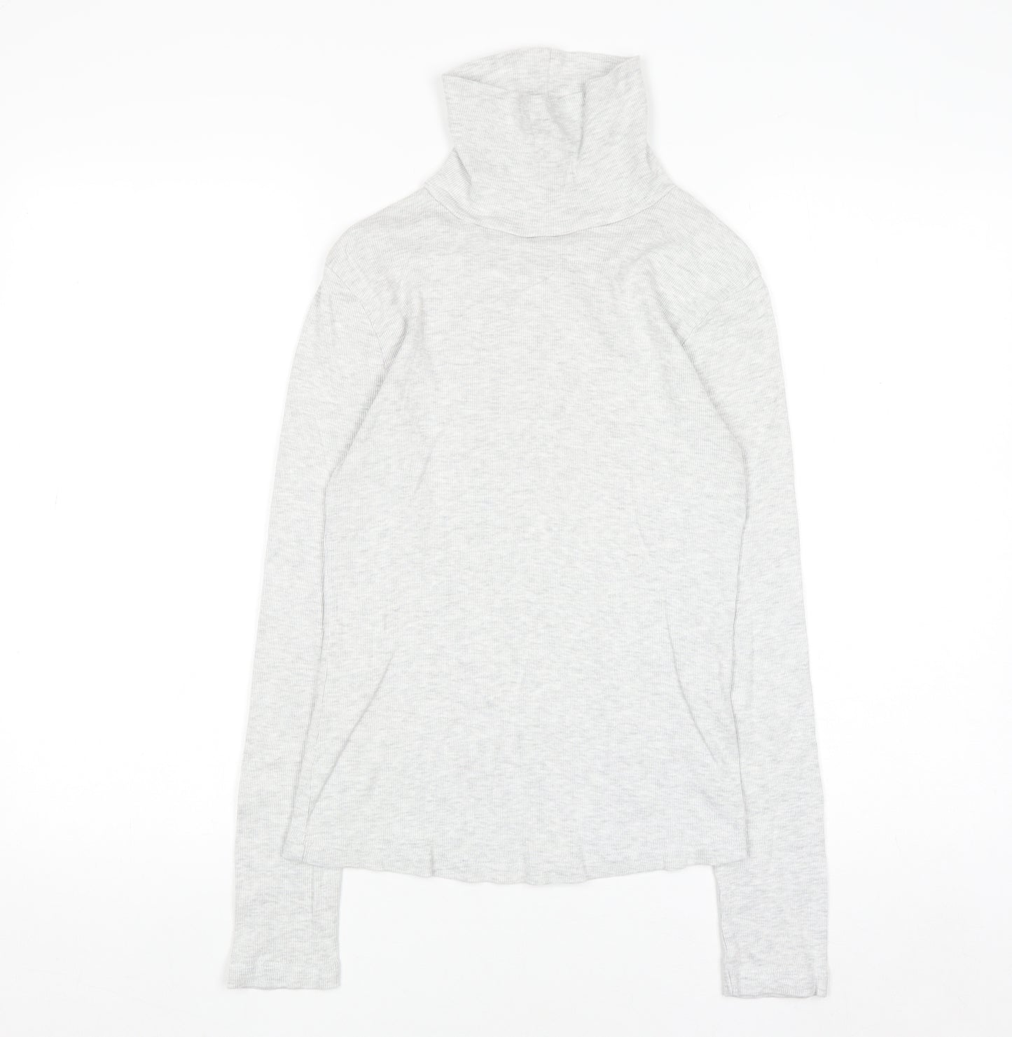 River Island Womens Grey Roll Neck Slim Fit Long Sleeve Jumper Size 12