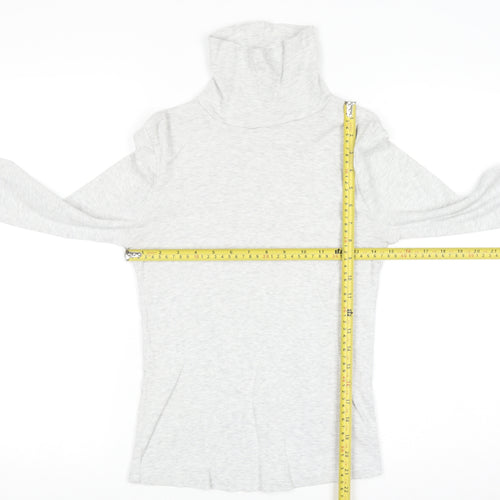 River Island Womens Grey Roll Neck Slim Fit Long Sleeve Jumper Size 12