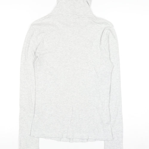 River Island Womens Grey Roll Neck Slim Fit Long Sleeve Jumper Size 12