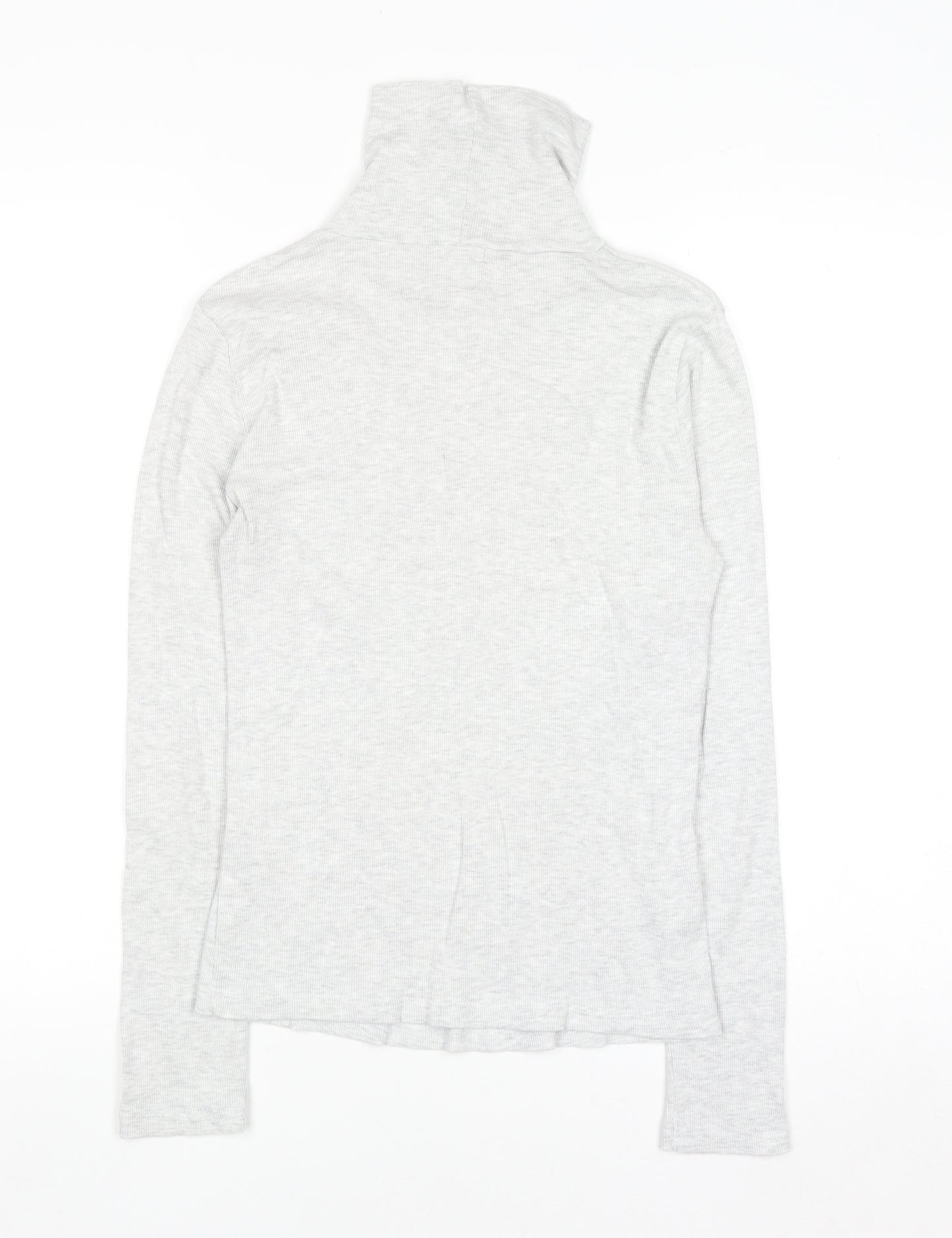 River Island Womens Grey Roll Neck Slim Fit Long Sleeve Jumper Size 12