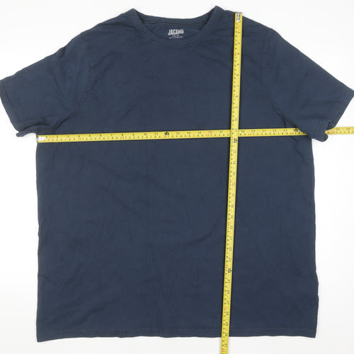 Jacamo Men's Navy 2XL Cotton Crew Neck T-Shirt