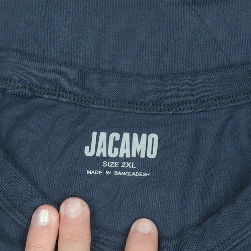 Jacamo Men's Navy 2XL Cotton Crew Neck T-Shirt