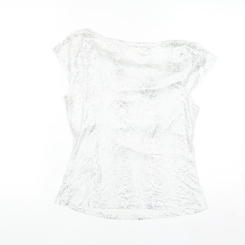 Next Women Silver Cowl Neck Camisole Blouse UK 14 Party Top