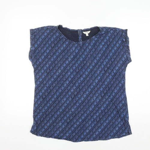 FatFace Women’s Blue Cotton Chambray Tunic Blouse Size 14