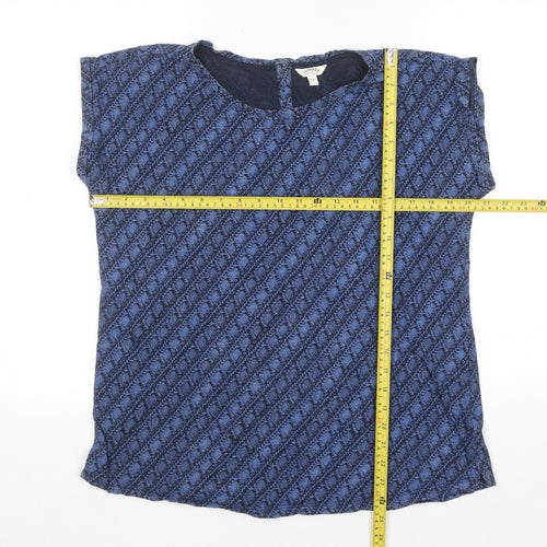 FatFace Women’s Blue Cotton Chambray Tunic Blouse Size 14