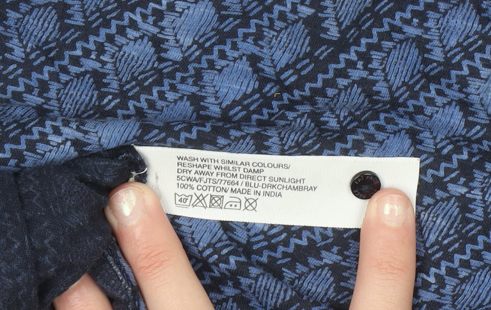 FatFace Women’s Blue Cotton Chambray Tunic Blouse Size 14