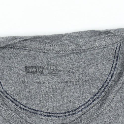 Levi's Men's Grey Logo Crew Neck Cotton T-Shirt Size M