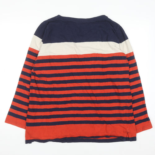 Isle Womens Multicoloured Cotton Striped Long Sleeve Pullover Jumper Size 18