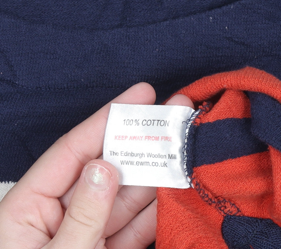 Isle Womens Multicoloured Cotton Striped Long Sleeve Pullover Jumper Size 18