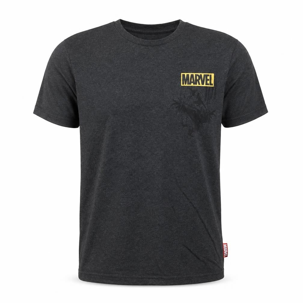 Marvel Men's Grey Black Panther T-Shirt M Graphic Print Crew Neck
