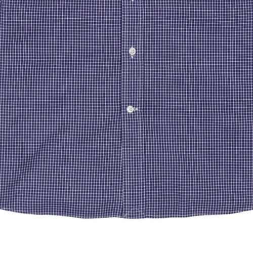 Ralph Lauren Men's Blue Check Long Sleeve Button-Down Shirt Size 15.5