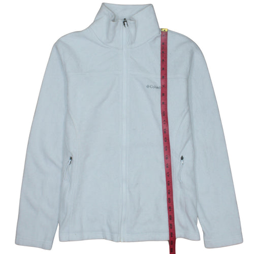 Columbia Womens White Fleece Full Zip Jacket Size L