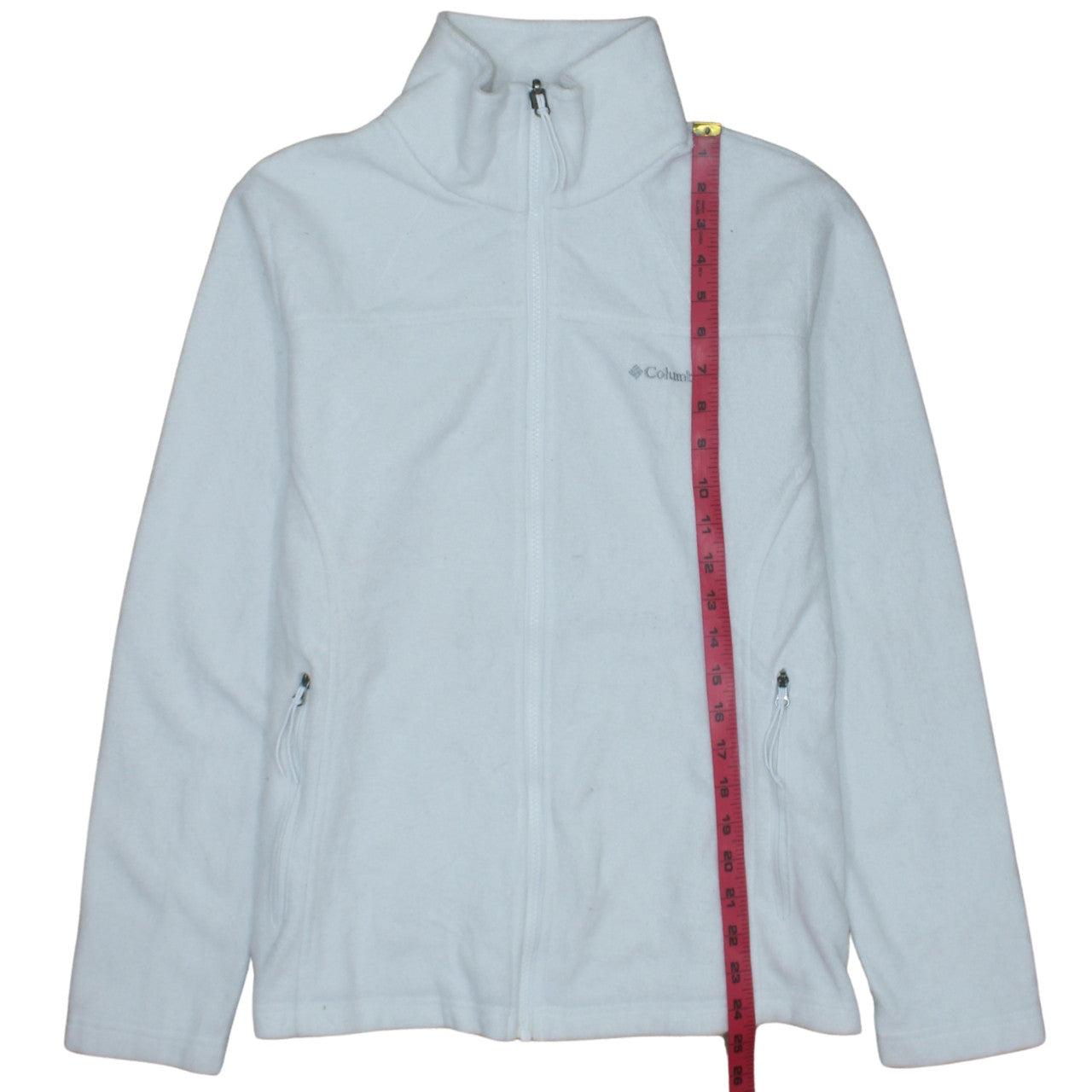Columbia Womens White Fleece Full Zip Jacket Size L