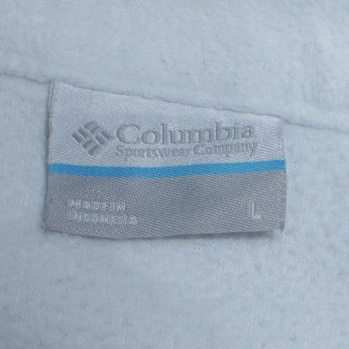 Columbia Womens White Fleece Full Zip Jacket Size L