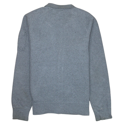Nike Men’s Grey Full Zip Collared Sweatshirt Size M Fleece Logo Top