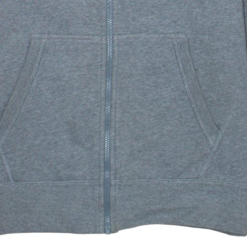 Nike Men’s Grey Full Zip Collared Sweatshirt Size M Fleece Logo Top