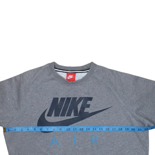 Nike Men's Grey Air Logo Pullover Sweatshirt Size M