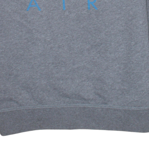 Nike Men's Grey Air Logo Pullover Sweatshirt Size M