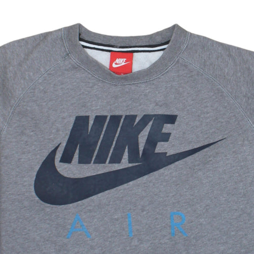 Nike Men's Grey Air Logo Pullover Sweatshirt Size M