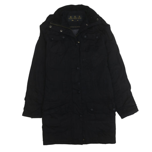 Barbour Women's Black Waterproof Parka Coat Size 10 Long