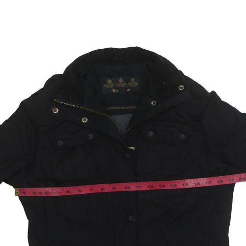 Barbour Women's Black Waterproof Parka Coat Size 10 Long