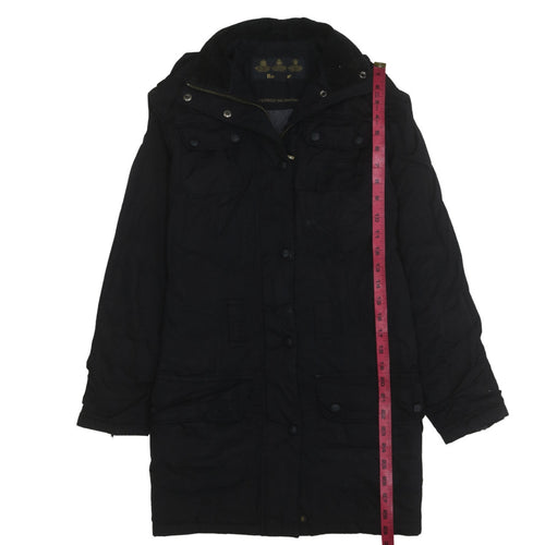 Barbour Women's Black Waterproof Parka Coat Size 10 Long
