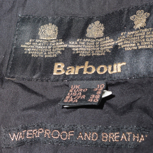 Barbour Women's Black Waterproof Parka Coat Size 10 Long