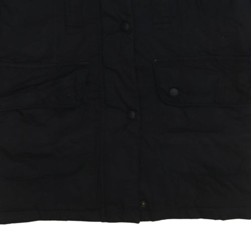 Barbour Women's Black Waterproof Parka Coat Size 10 Long