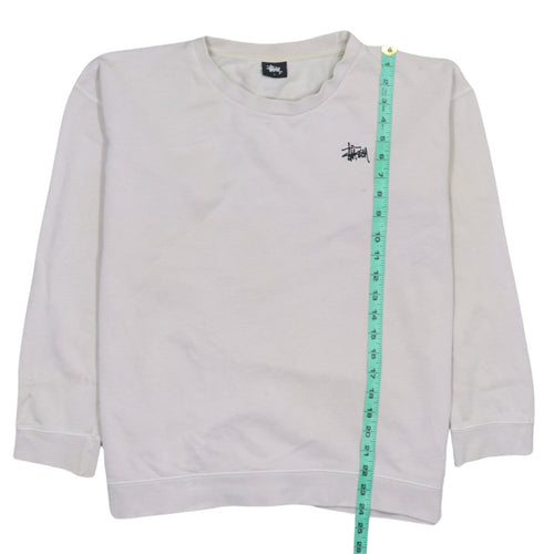 Stussy Womens Beige Size 8 Crew Neck Pullover Sweatshirt