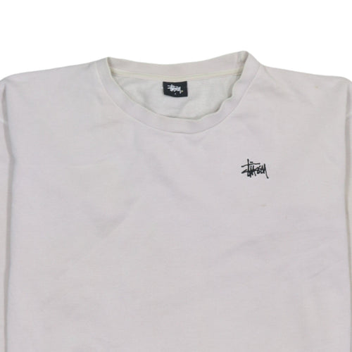 Stussy Womens Beige Size 8 Crew Neck Pullover Sweatshirt