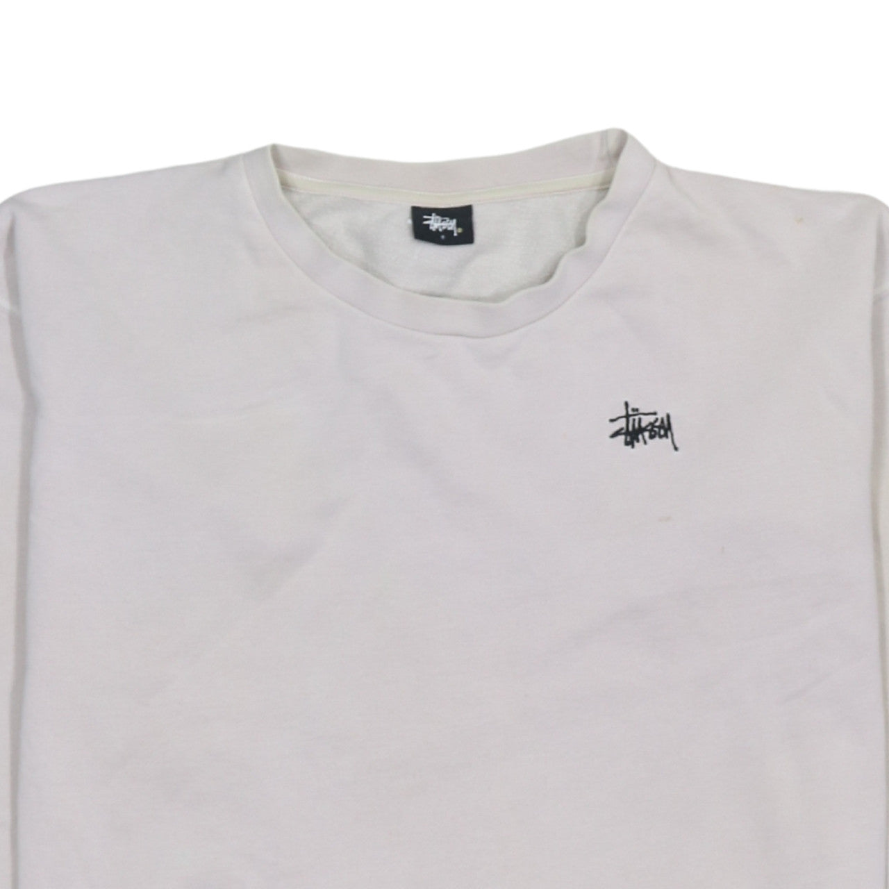 Stussy Womens Beige Size 8 Crew Neck Pullover Sweatshirt