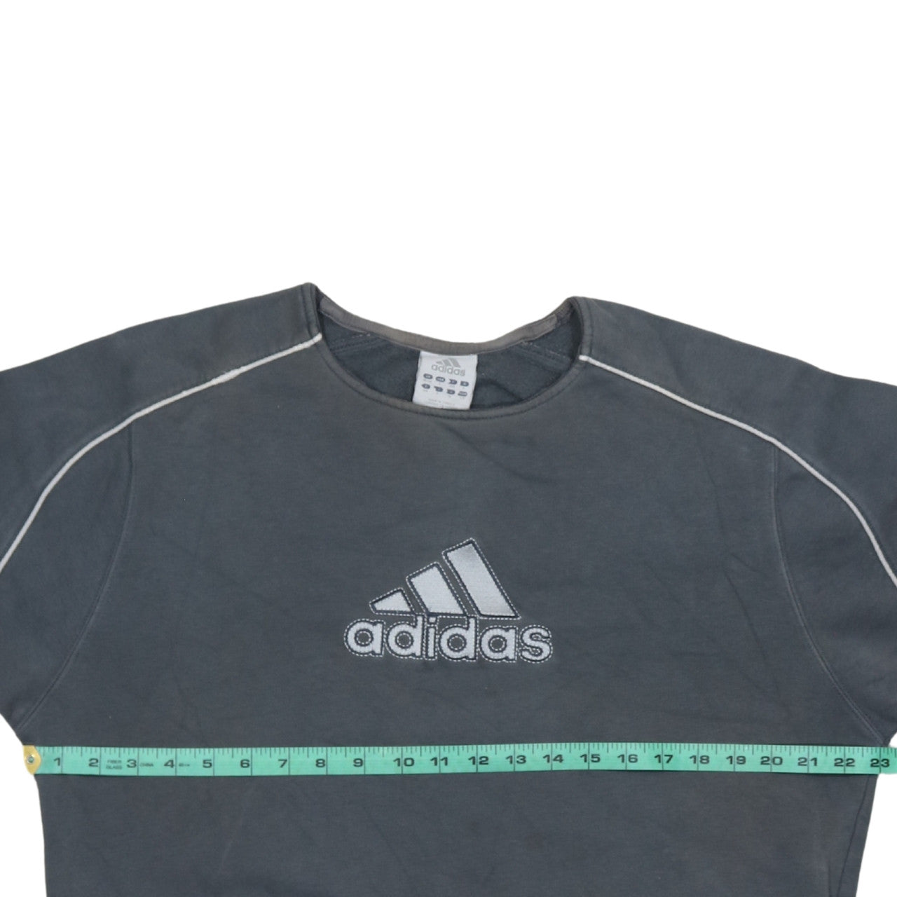 Adidas Men's Grey Embroidered Logo Pullover Sweatshirt Size S