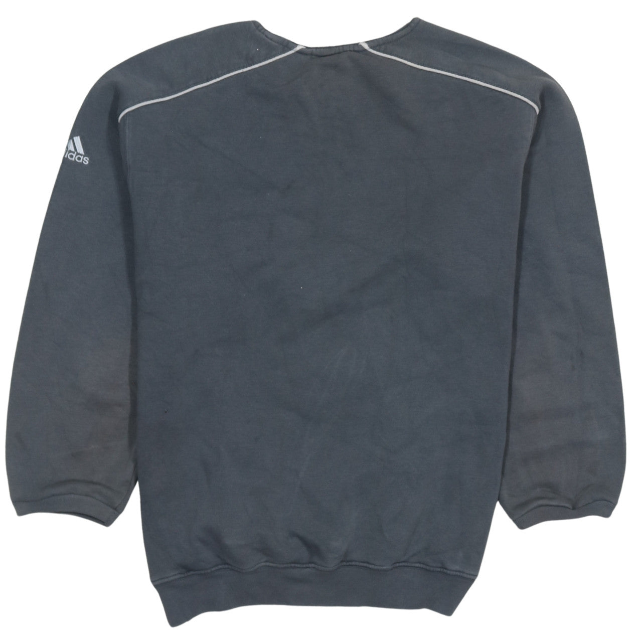 Adidas Men's Grey Embroidered Logo Pullover Sweatshirt Size S