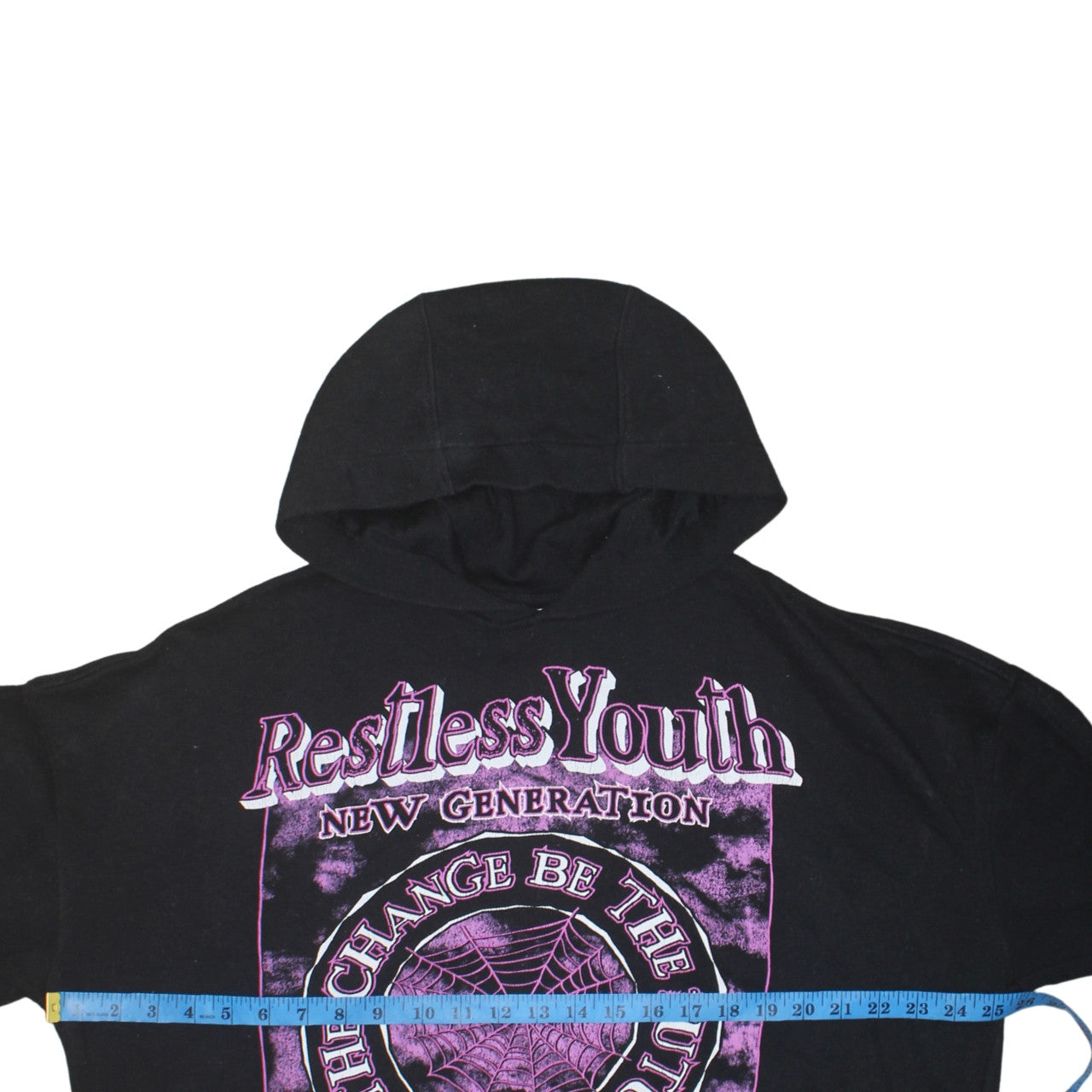 H&M Divided Women’s Black Purple Graphic Pullover Hoodie Size S