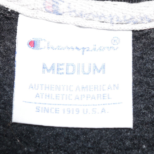 Champion Men's Black Medium Pullover Hoodie with Logo Embroidery