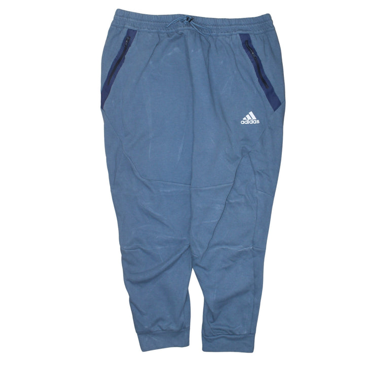 Adidas Men’s Blue 2XL Jogger Trousers Elastic Waist Tapered Fit