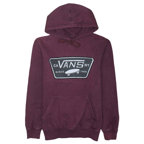 Vans Men's Small Purple Pullover Hoodie with Logo Graphic