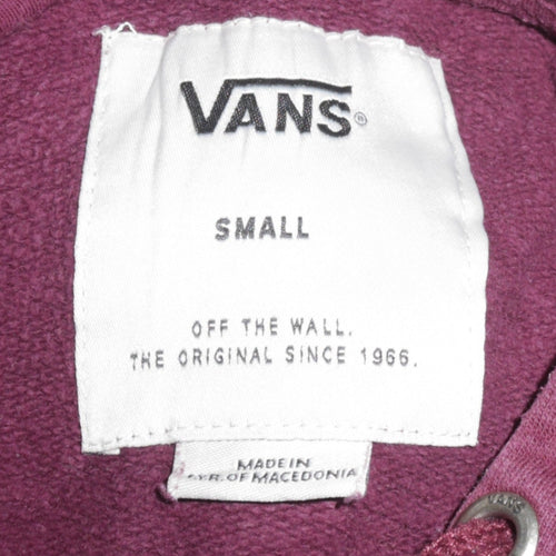 Vans Men's Small Purple Pullover Hoodie with Logo Graphic