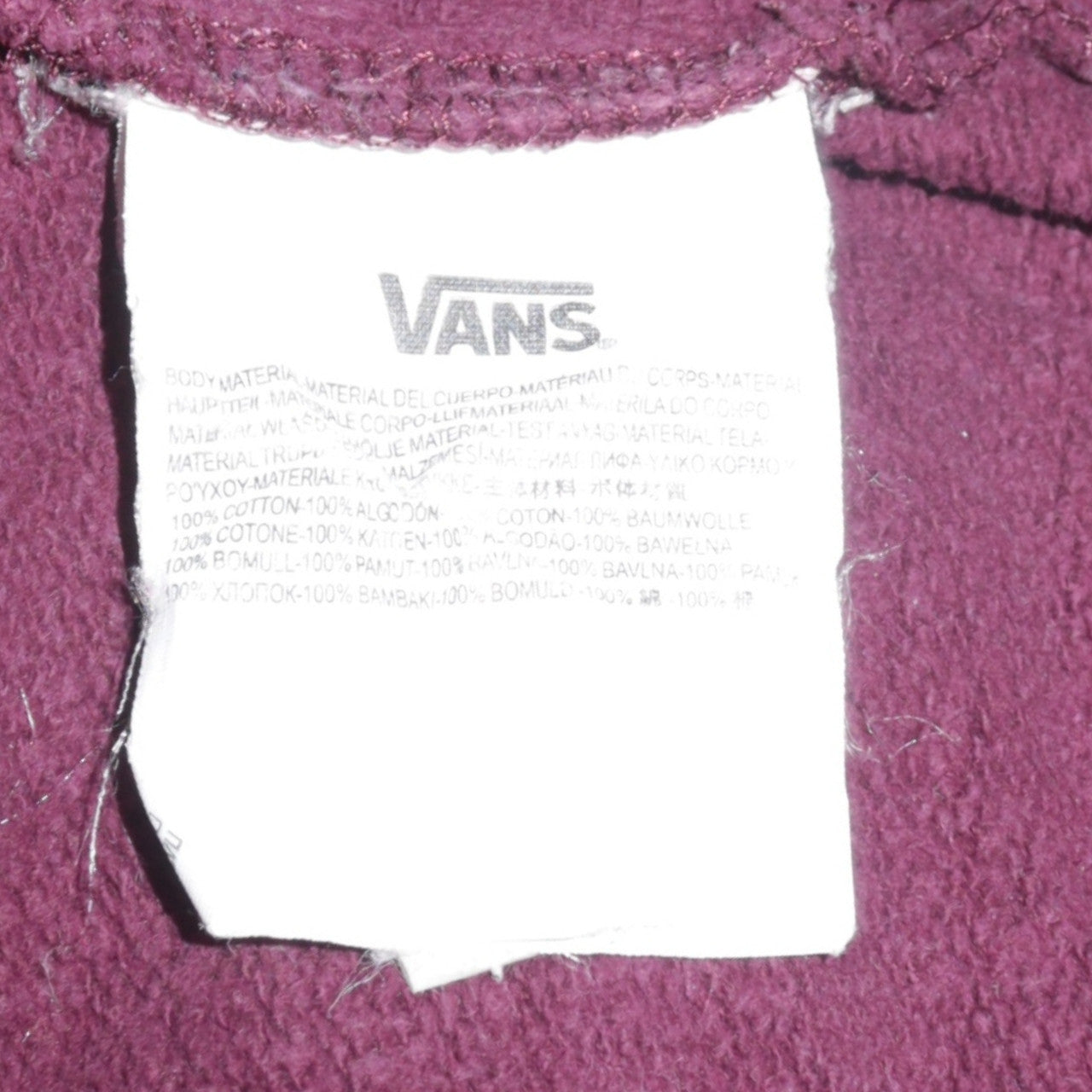Vans Men's Small Purple Pullover Hoodie with Logo Graphic