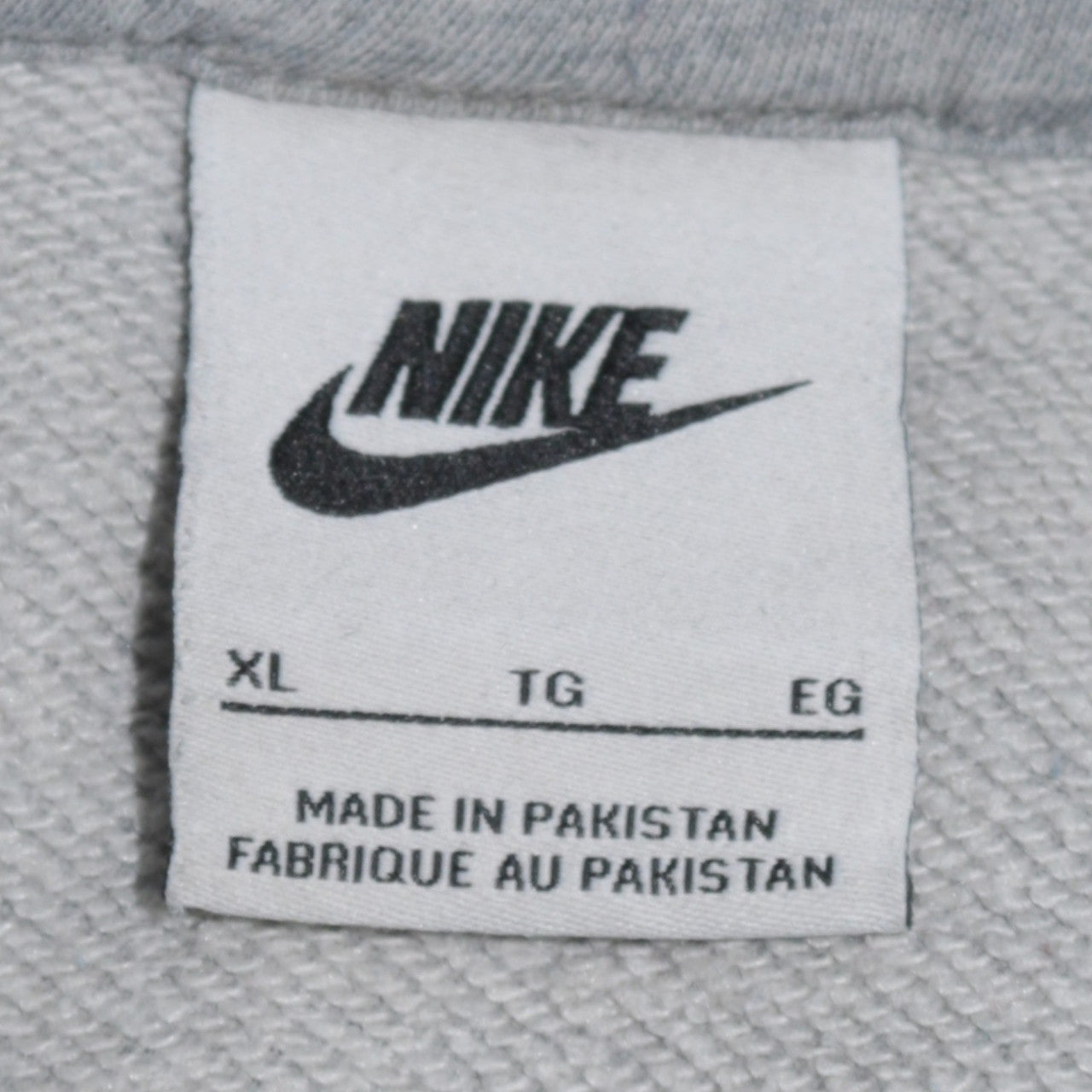 Nike Mens Grey XL Pullover Hoodie Regular Fit Cotton Blend