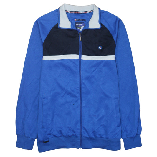 Le Shark Men's Blue Full Zip Sweatshirt Medium Polyester Retro Sports